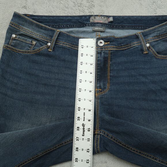 Torrid Jeans Women's Size 20R Blue Mid-Rise Luxe Slim Boot Denim 30" Inseam - Picture 8 of 16